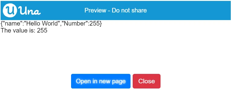 JsonValue get value using key - Number Output