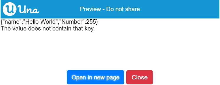 JsonValue has key - Num Output