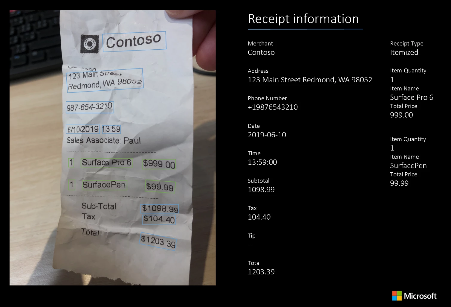 Microsoft Form Recognizer