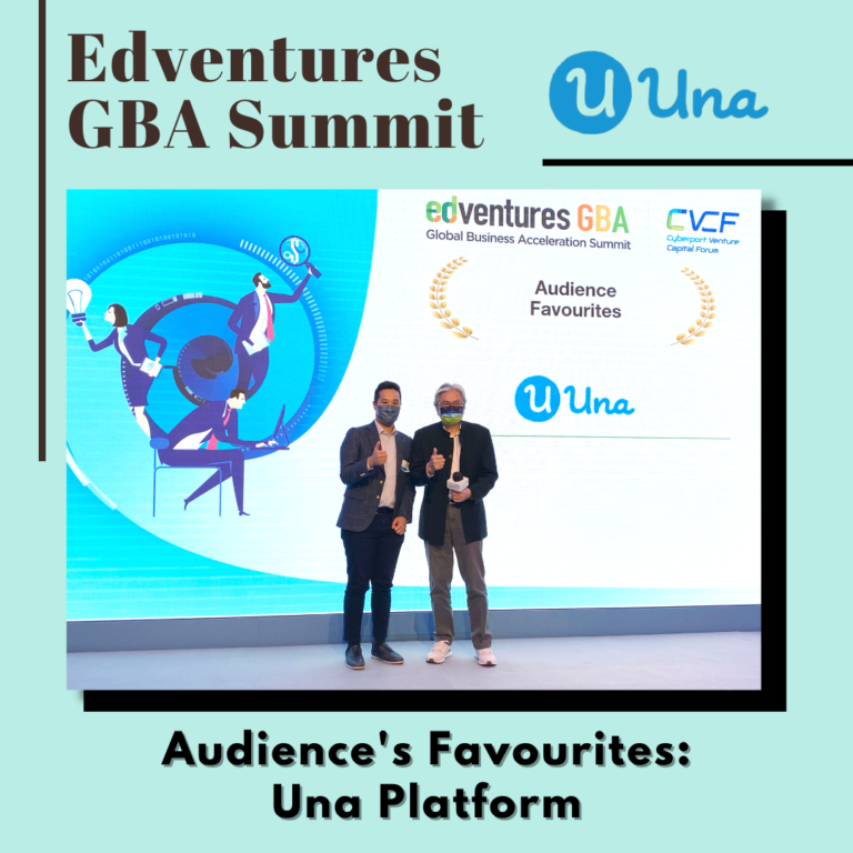 Una Platform won the "Audience's Favourites" in Edventures GBA Summit!